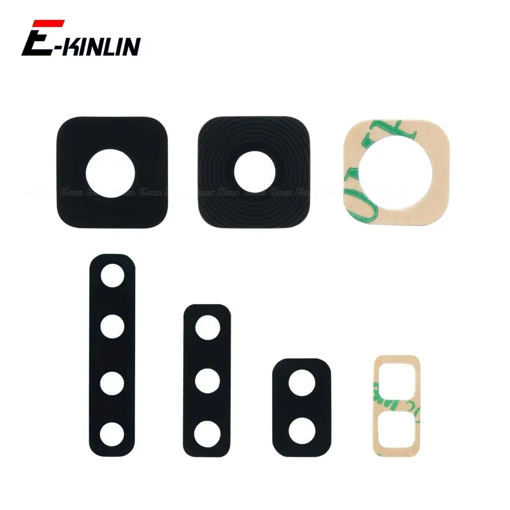 2pcs\lot Rear Back Camera Lens Glass Repair Parts With Adhesive Glue Stickers For Samsung Galaxy A3 A5 A7 A6 A8 Plus A9