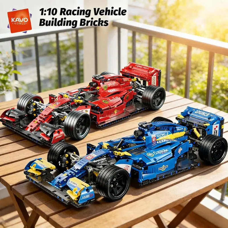

Конструктор KAVOWORLD: Модель гоночного автомобиля в масштабе 1:10, крутой набор для сборки, идеальный подарок для детей