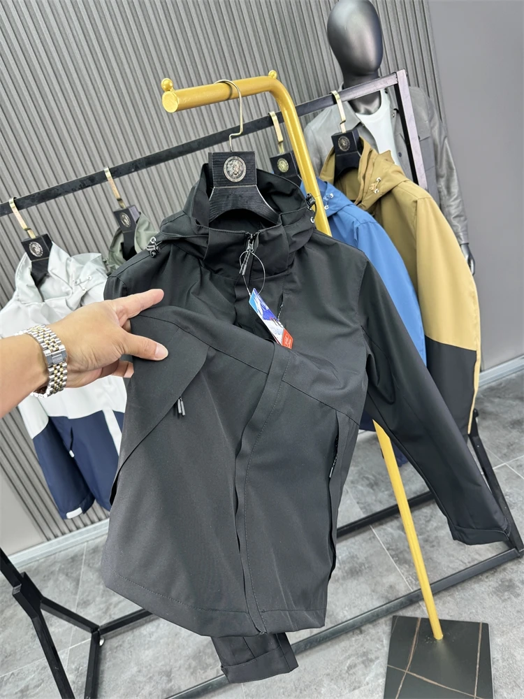 

Casual Hooded Men's Jaet Outdoor Windproof Spring Autumn Faion Ci Youth Climbing Coat Pampa& Stand Fit Long Sve