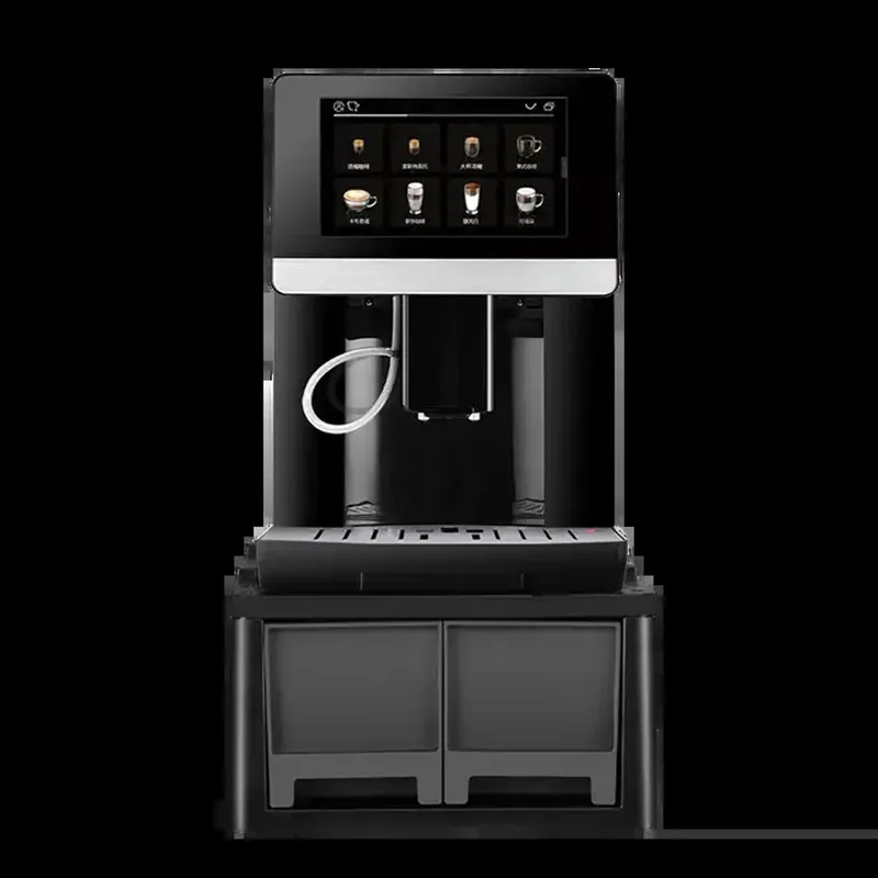 Commercial Use 7 Inch Touch Screen 9 Languages 20 Beverages Double Latte Cappuccino Espresso Fully Automatic Coffee Machine