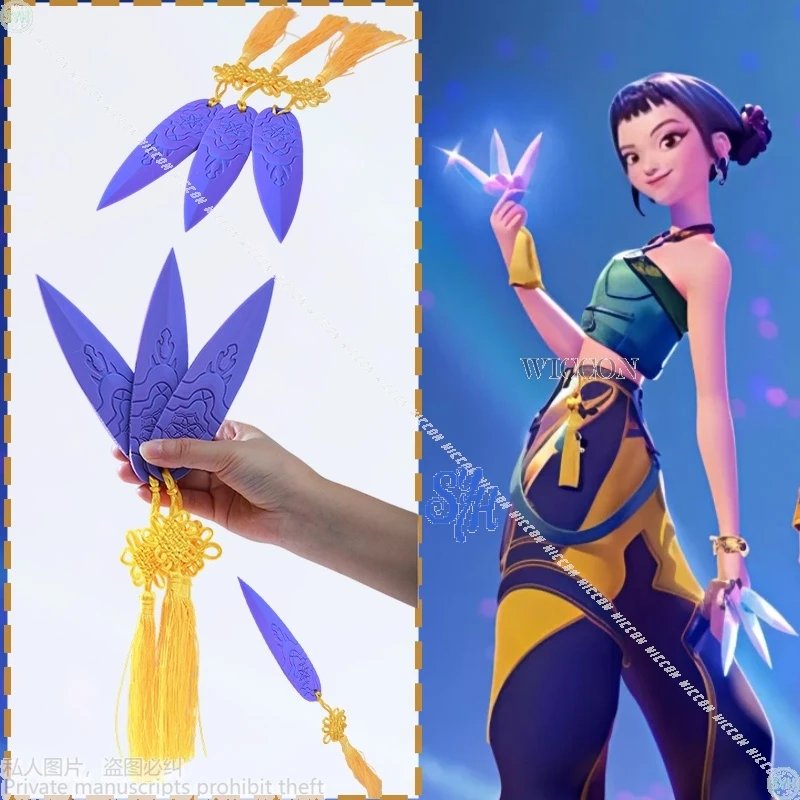 Kpop شيطان هنتركس زوي السهام تأثيري ثلاثية الأبعاد حمض البوليلاكتيك الأرجواني وهمية السلحة الدعائم هالوين المعبود لعب الأدوار