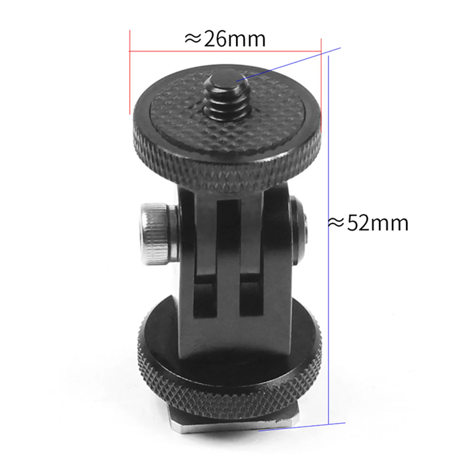 Per GoPro 12 11 10 lega di alluminio 360 ° pattino freddo girevole a 1/4 Base a vite adattatore fisso staffa di montaggio per accessorio GoPro
