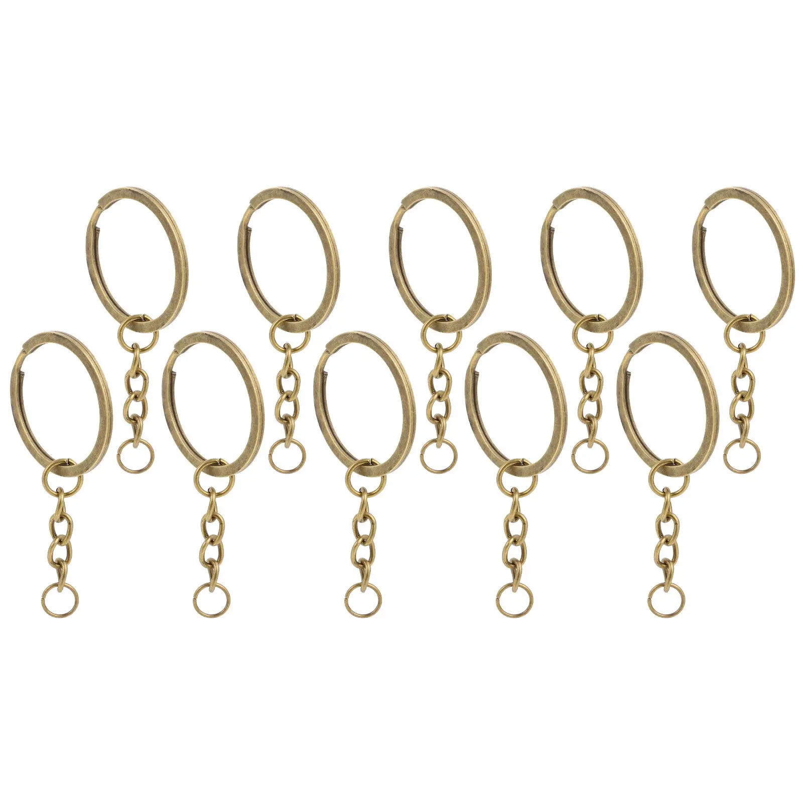 

10 Pcs Bulk Key Chain Pendant Office Keychains Accessories Metal DIY Split Ring