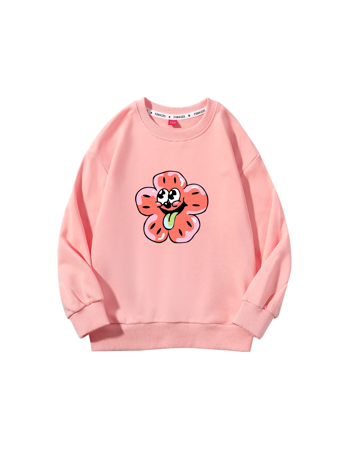 

Fashion Girls Clothes Kids Sweatshirt Cotton Tops Spring Autumn Fun Smiley Face Print Children Clothing Baby Girl Festival Gifts