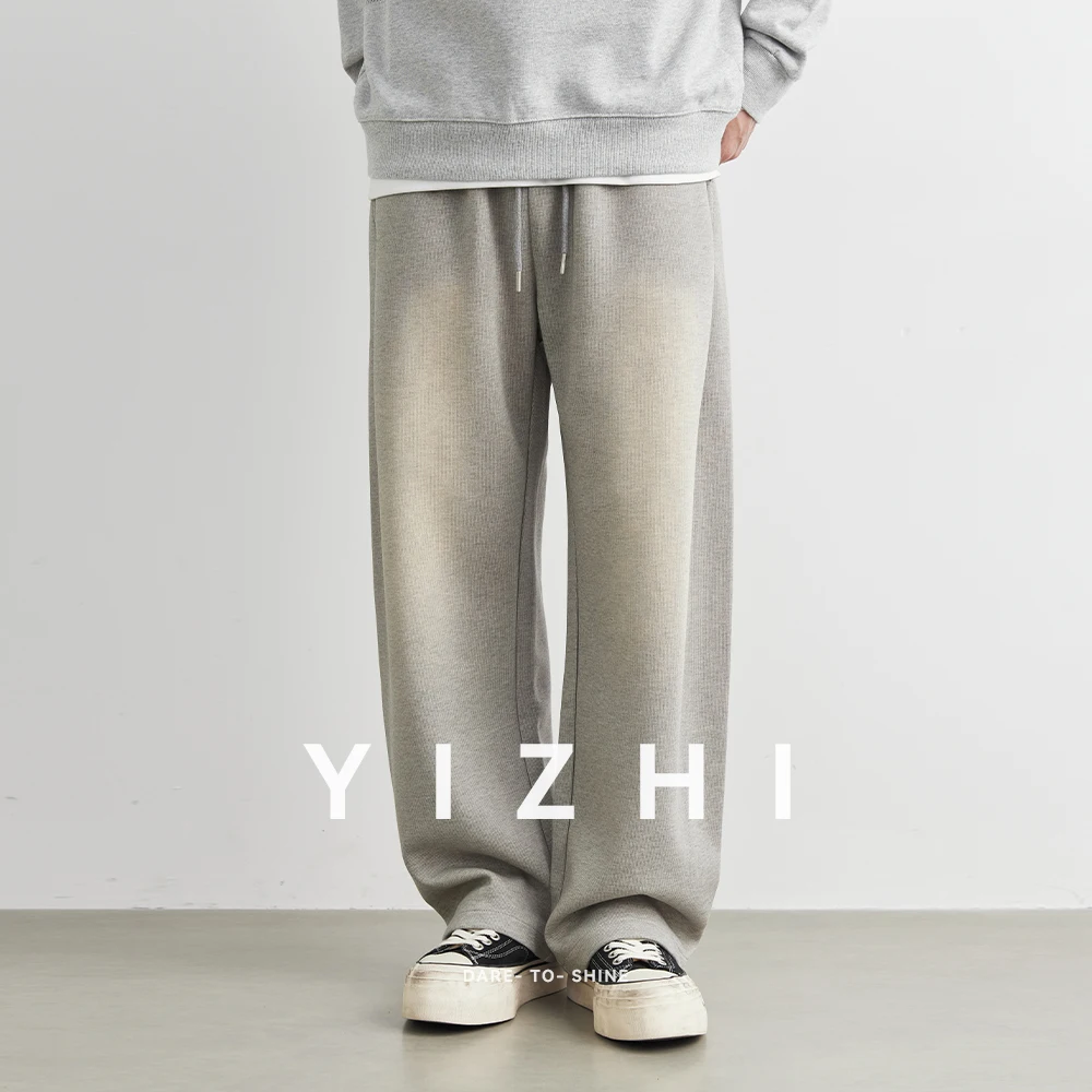 American Style Men's Loose Straight Leg Sports Pants Spring Autumn Trendy New Casual Trousers Comfortable Fit Fashionable