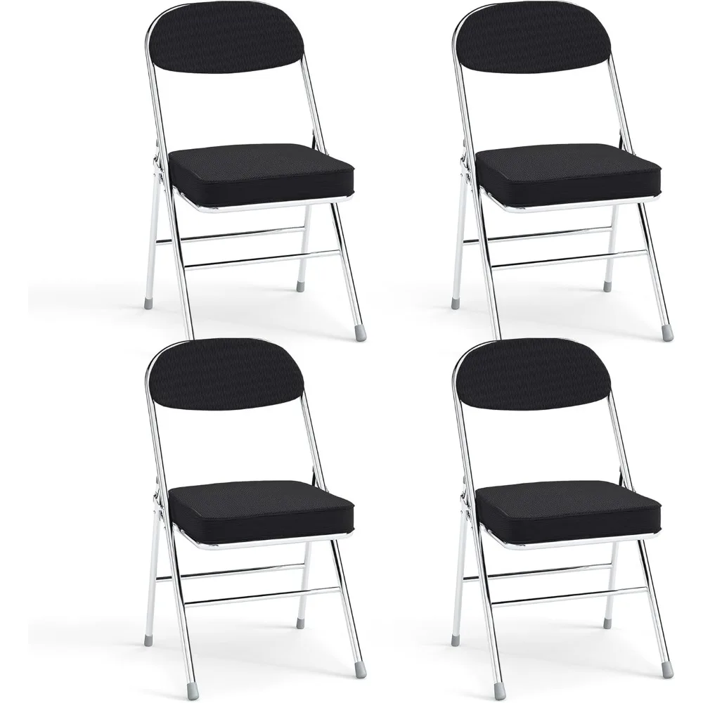 كراسي استرخاء حقيقية قابلة للطي مع مقعد سميك مبطن، قماش سروال قصير متين، كرسي مكتب تجاري قابل للطي قابل للتكديس واي فاي #1