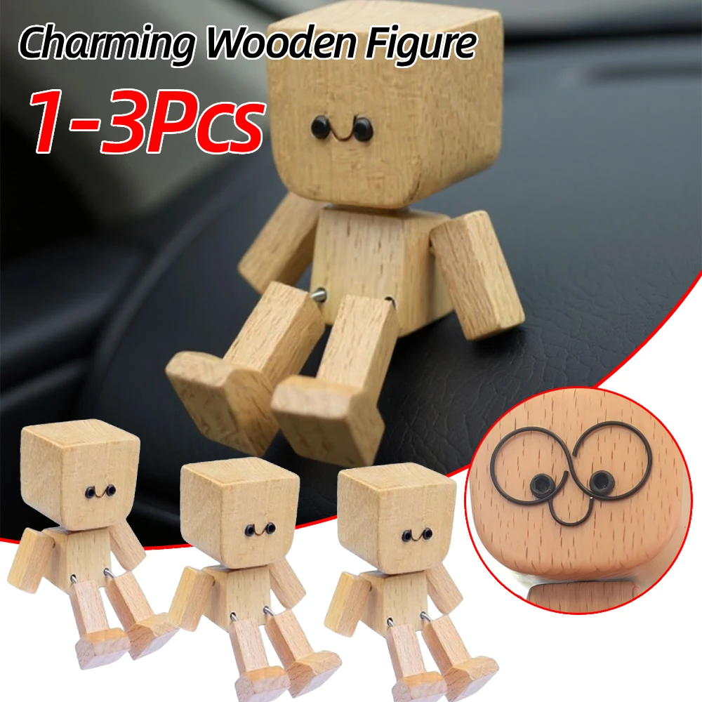 

1/2/3 шт. очаровательная деревянная фигурка, качающаяся маленькая деревянная фигурка, многоцелевой воздуховыпуск, ароматические украшения, твердый диффузор, декор