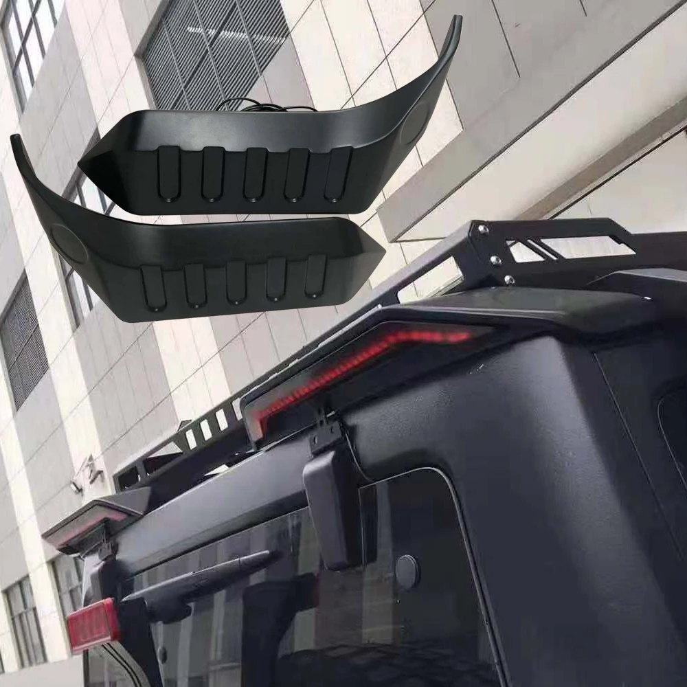 Lantsun J386 Rear Tailplane Spoiler Wing With Turn Signal ABS for Jeep for Wrangler JK11-17, 1-Pair