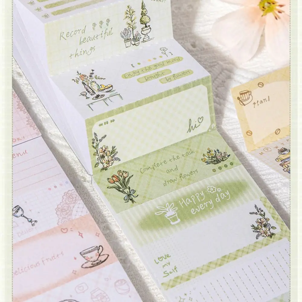 20Sheets Garden Journey Series Label Sticker Book Writable Surface DIY Decorative Paper Sheets Cartoon Gift