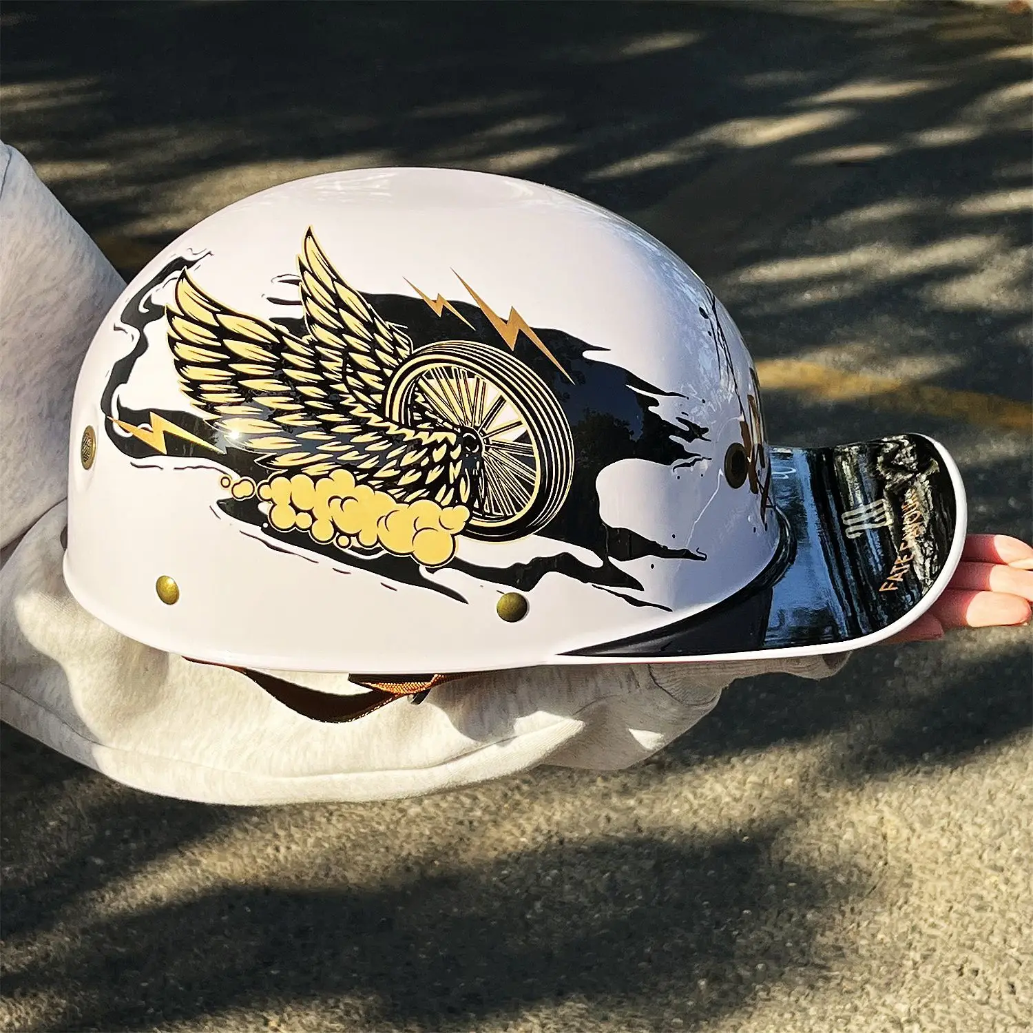 Motorcycle Helmet Electric Vehicle Riding Retro Motorbike Riding Half Helmet Summer Breathable Moto Helmet