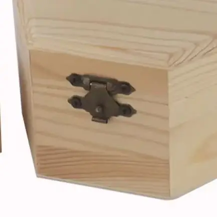

1Pc Hexagonal Wooden Storage Box Wooden Hexagonal Shaped 9*8*4cm 12*10.5*6.5cm Jewelry Box Wedding Gifts Favors Holder