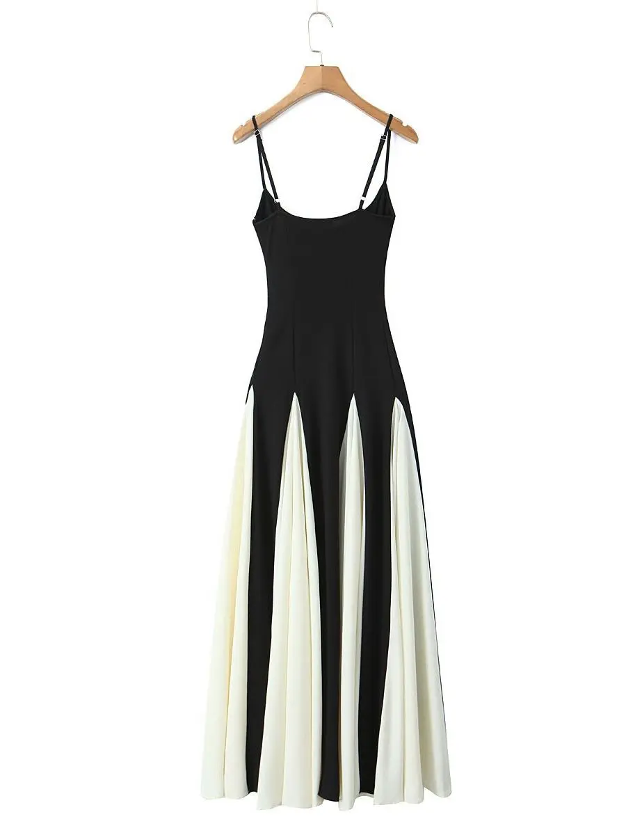Bla White Splice ter Dr Gonna lunga a vita slim fit dal design estivo da donna Gonna a trapezio sexy Sle per le vacanze