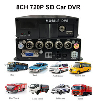 8 Channel SD AHD Mobile Car DVR 8CH 720P Car DVR/MDVR Vehicle Support 256G SD card MDVR Video Surveillance