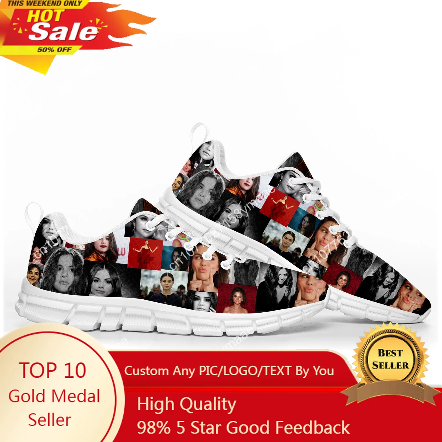 Selena Gomez Sports Shoes High Quality Mens Womens Teenager Kids Children Sneakers Legion Sneaker Customize Couple Shoe White