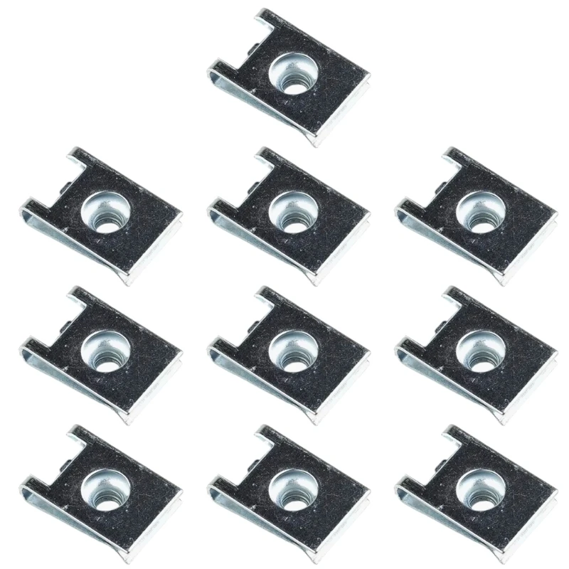 Universal License Plate Screw Clips 10Pcs Vibration Proof Metal Fasteners Tamperproof Car Accessories