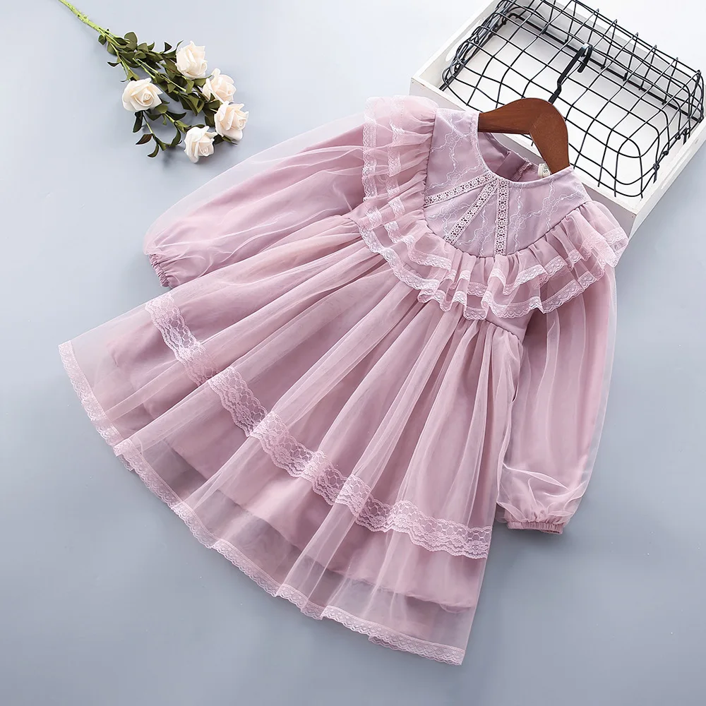 

Girls Dresses Spring Autumn 2024 Children Princess Party Dress For Baby Wedding Formal Clothing Kids Lolita Costume Teenagers 8Y