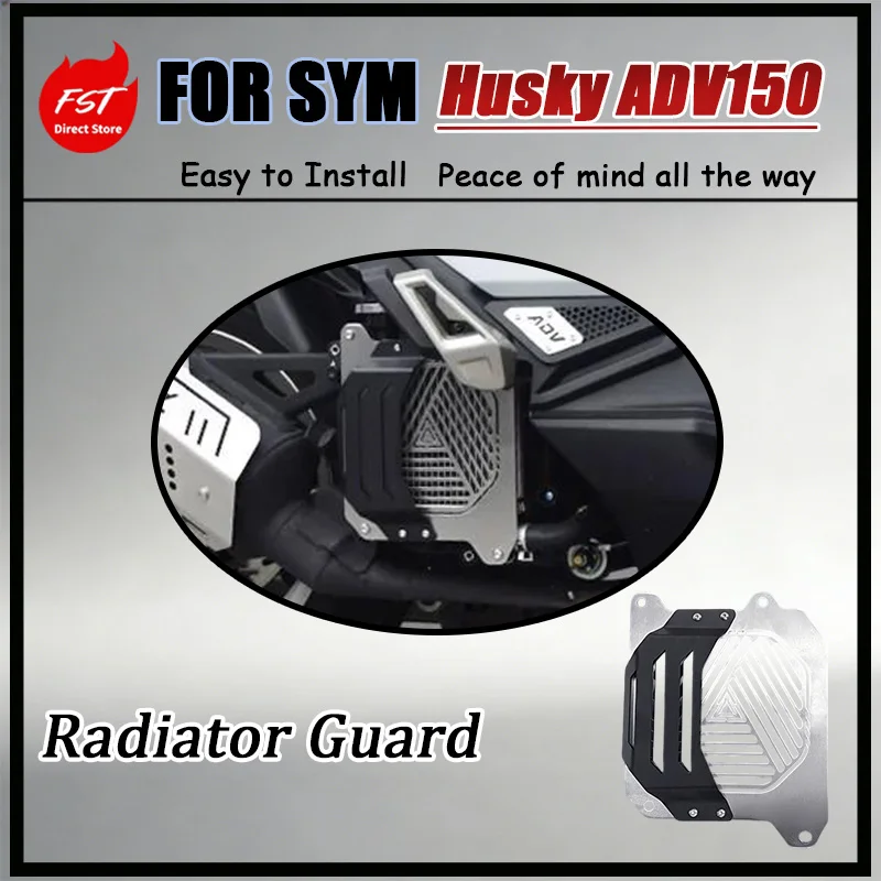 For Sym Husky ADV150 Stainless Steel Radiator Guard Mesh Density Tuned for Heat Dissipation Prevents Debris Buildup during High