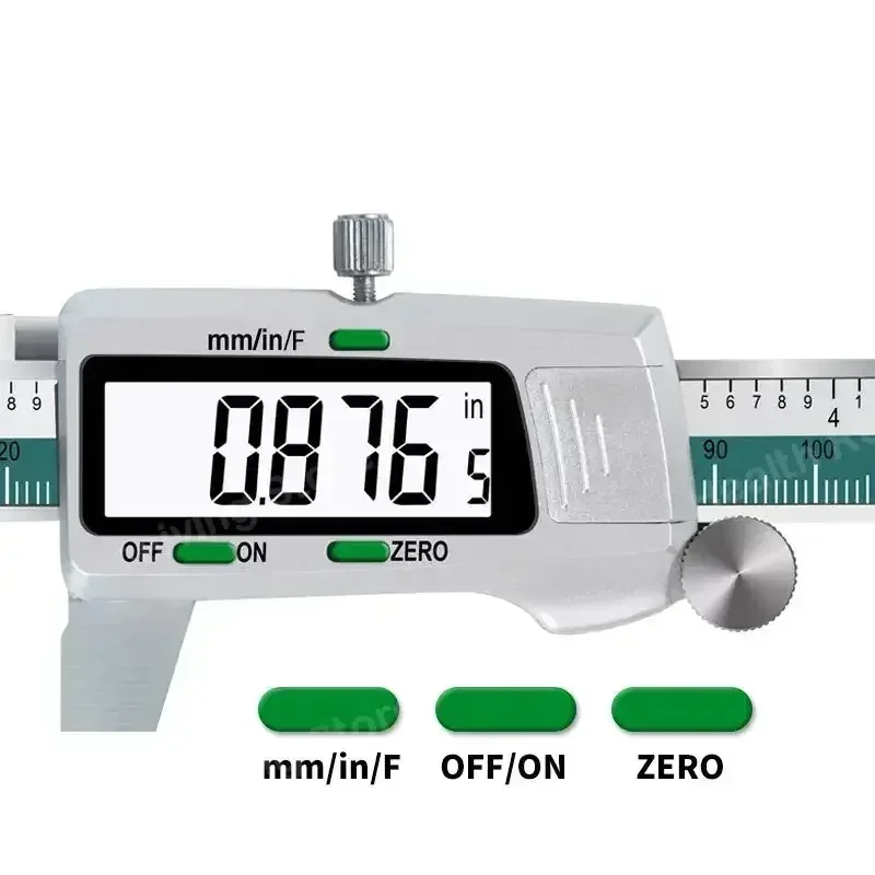 Stainless Steel Digital LCD Display Caliper 150mm Fraction MM Inch 0.01mm Precision LCD Vernier Measuring Tools With Box