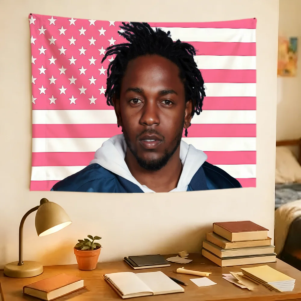 K-kendrick-k singer L-lamar flag Durable Outdoor Indoor Patio Festive Decoration Classic Design Pole Wall Room Banner