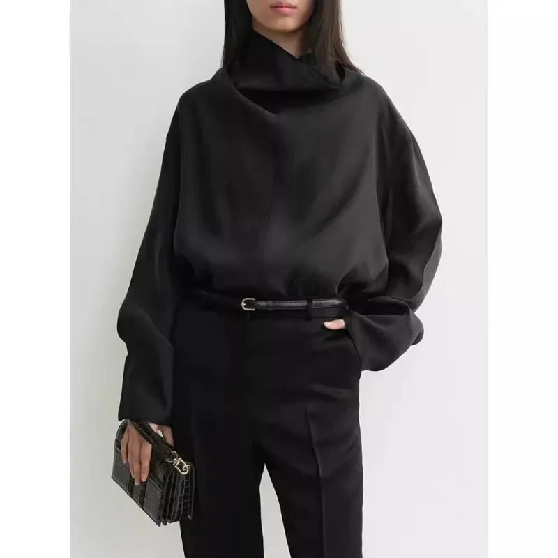 Luxury Shirt Camisole Two-piece Set, Women's Loose Hanging Feeling, Sheer Long Sleeved Top, Commuting 2025 Spring and Summer