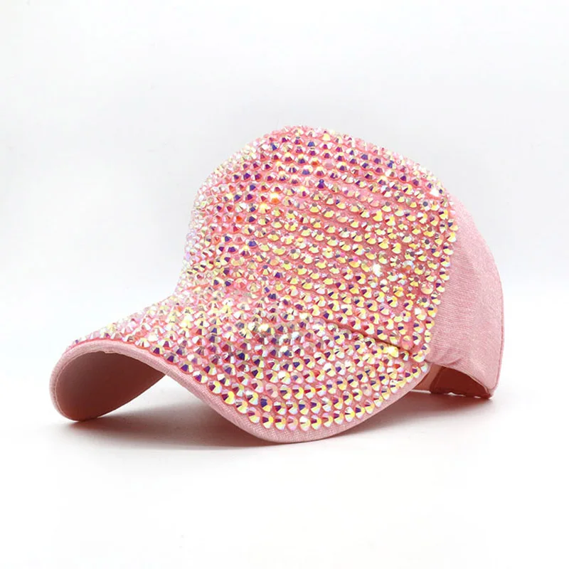 Doitbest Women Rhinestone Female Baseball Cap Men Diamond Cap Girls Snap Back Gorras Spring Summer Unisex Hip Hop Sun hat