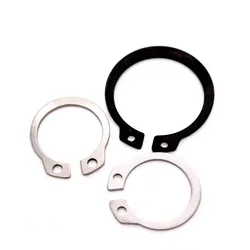 10/25/50pcs M3 to M40 GB894 304 Stainless Steel Black 65mn Manganese Steel C Type External Circlip Retaining Clip Ring for Shaft