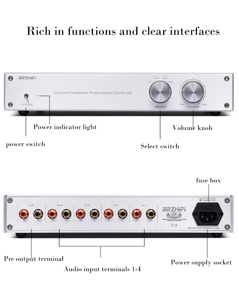 AYIMA SMSL Reference Accuphase C245 Line Class AA Servo Preamplifier 2.0 Stereo HiFi Audio Preamp Amplifier