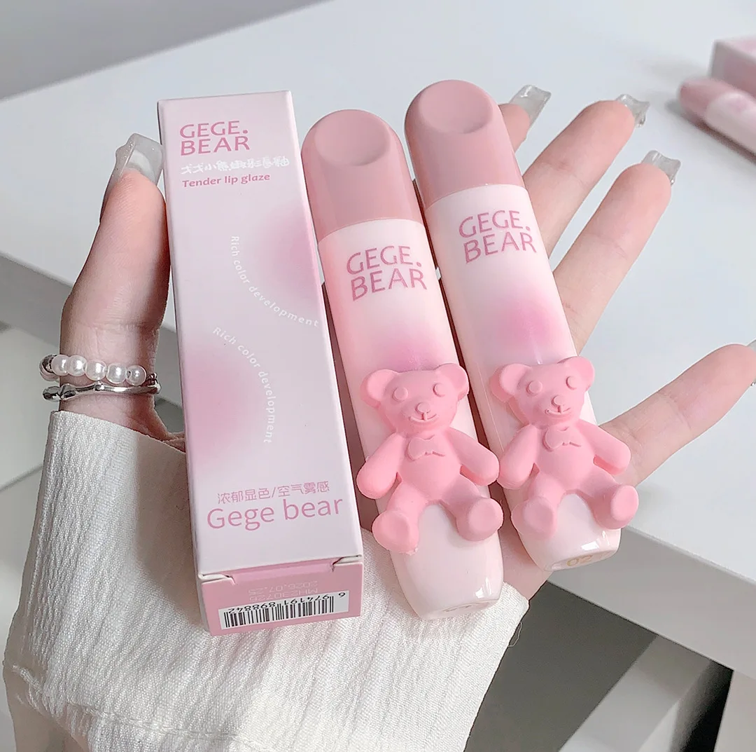 Gege bear tender gloss lip glaze velvet matte lipstick lip gloss cream lip mud