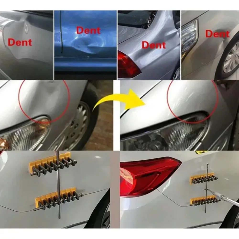 Professionele lijmlipjes Deukreparatieset Verveloos autocarrosserie Hagelschade Reparatie Universele trekkergereedschapsset met lange lipjes en brug