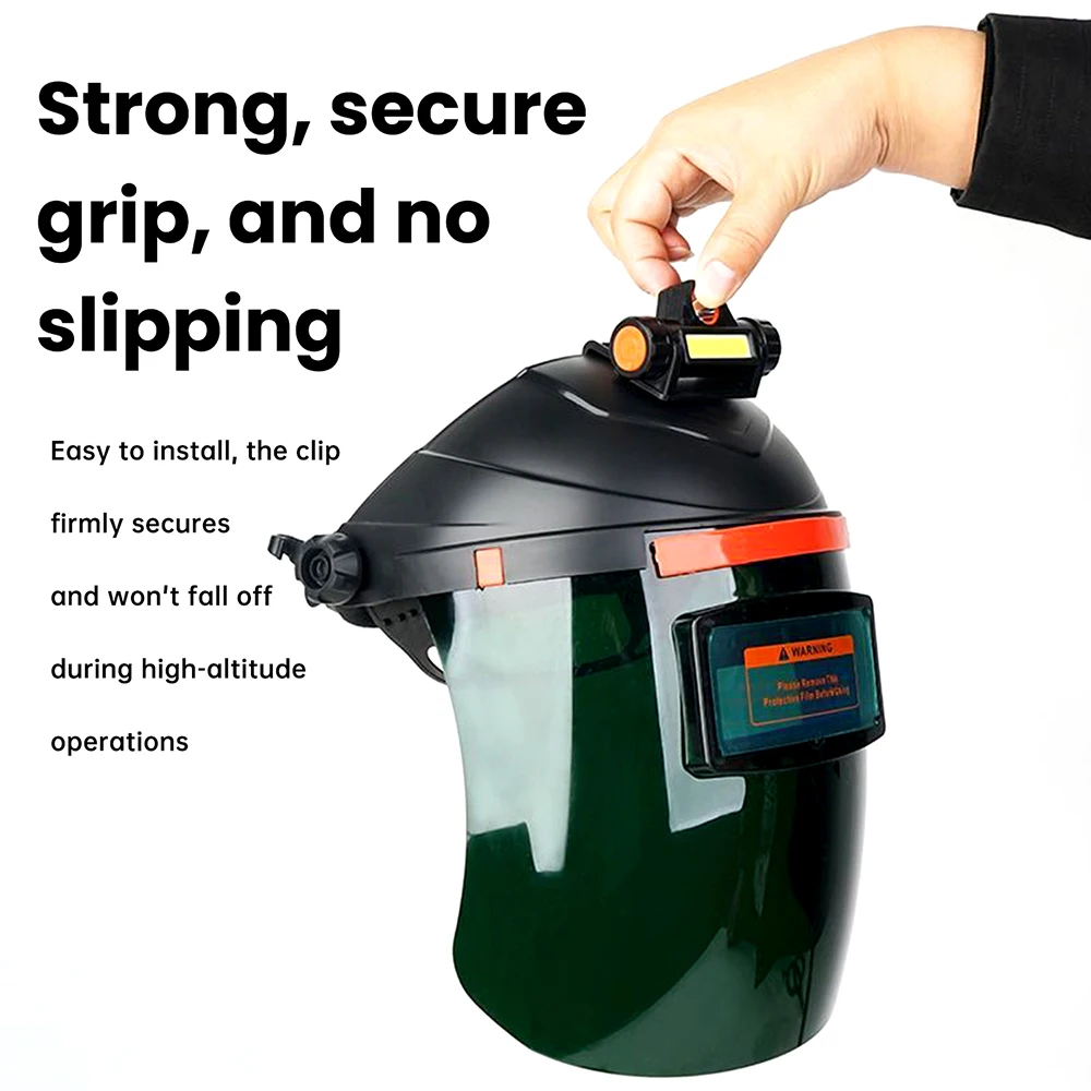 لحام غطاء الوجه مصباح USB شحن XPE + COB ثنائي الغرض العلوي الأرجون قوس غطاء لحام لحام الإضاءة ليلة المشي لمسافات طويلة في الهواء الطلق