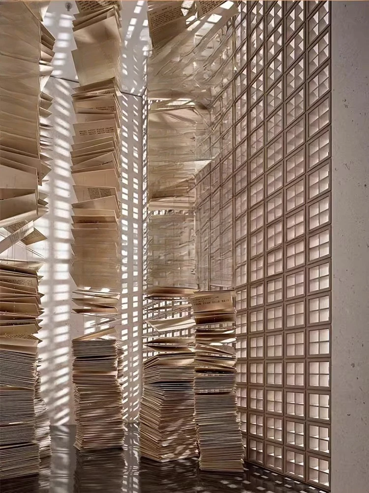 

Internet celebrity three-dimensional partition wall square hollow brick garden terrace center clear water wall component brick