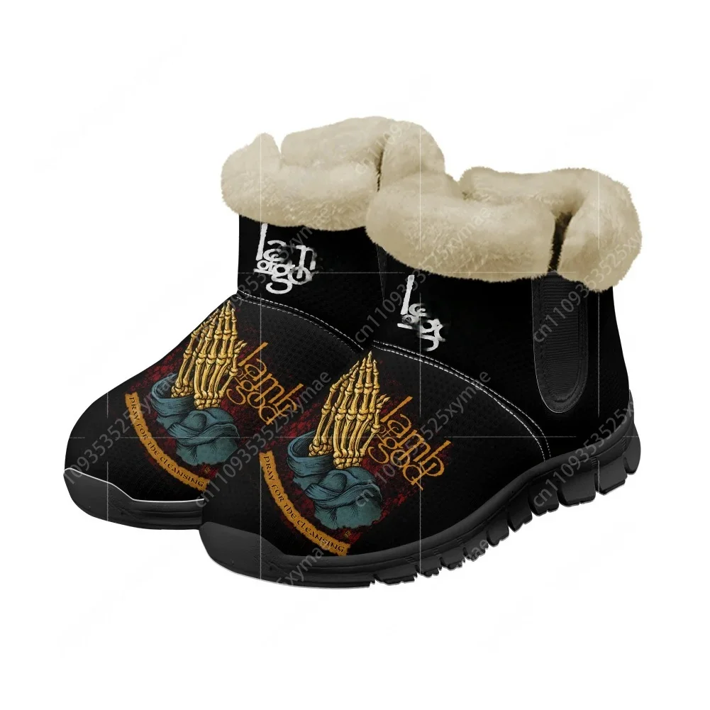 

Зимние ботинки Lamb of God Heavy Mental Band, унисекс, для подростков, теплые, повседневные, легкие, зимние кроссовки