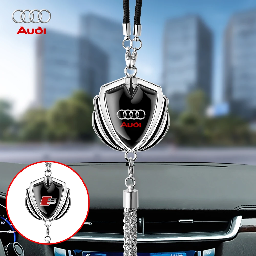 New Car Rearview Mirror Pendant Auto Interior Hanging Ornament Accessories for Audi S A3 A4 B8 8P 8V A6 C7 A5 Q5 B7 B6 B9 Q7 A1