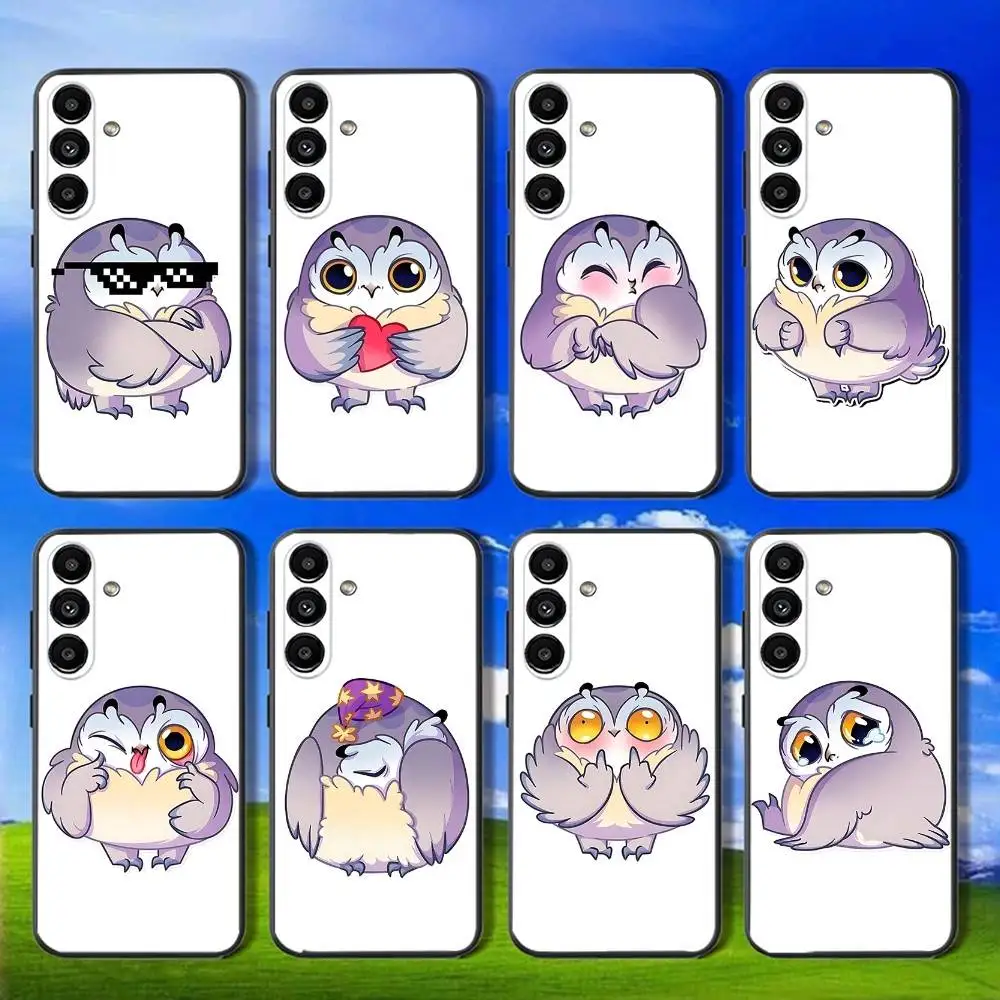 

Cartoon Owl Cute Phone Case For Samsung Galaxy A13,A21s,A22,A31,A32,A52,A53,A71,A80,Soft Black Shell
