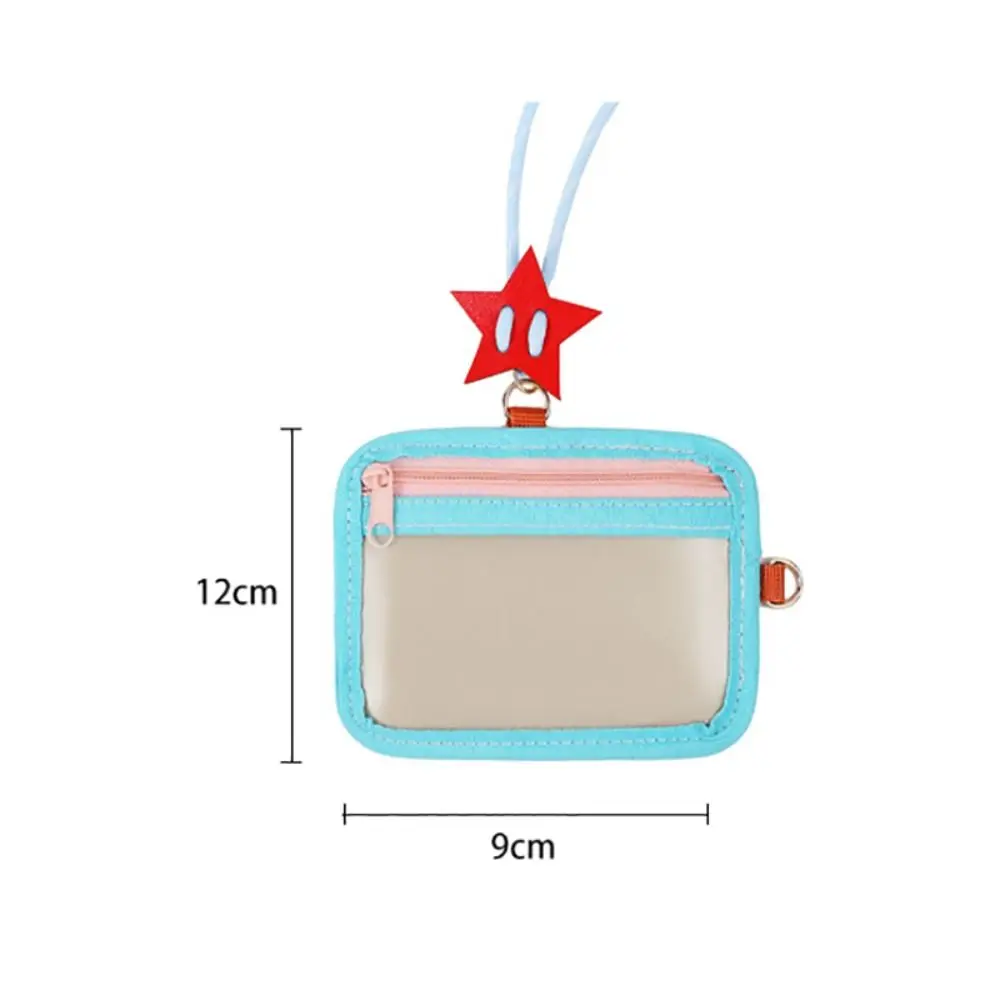 New Soft Shell Card Holder with Lanyard Transparent Bus Pass Card Cover Dual-use Working Badge Holder Students