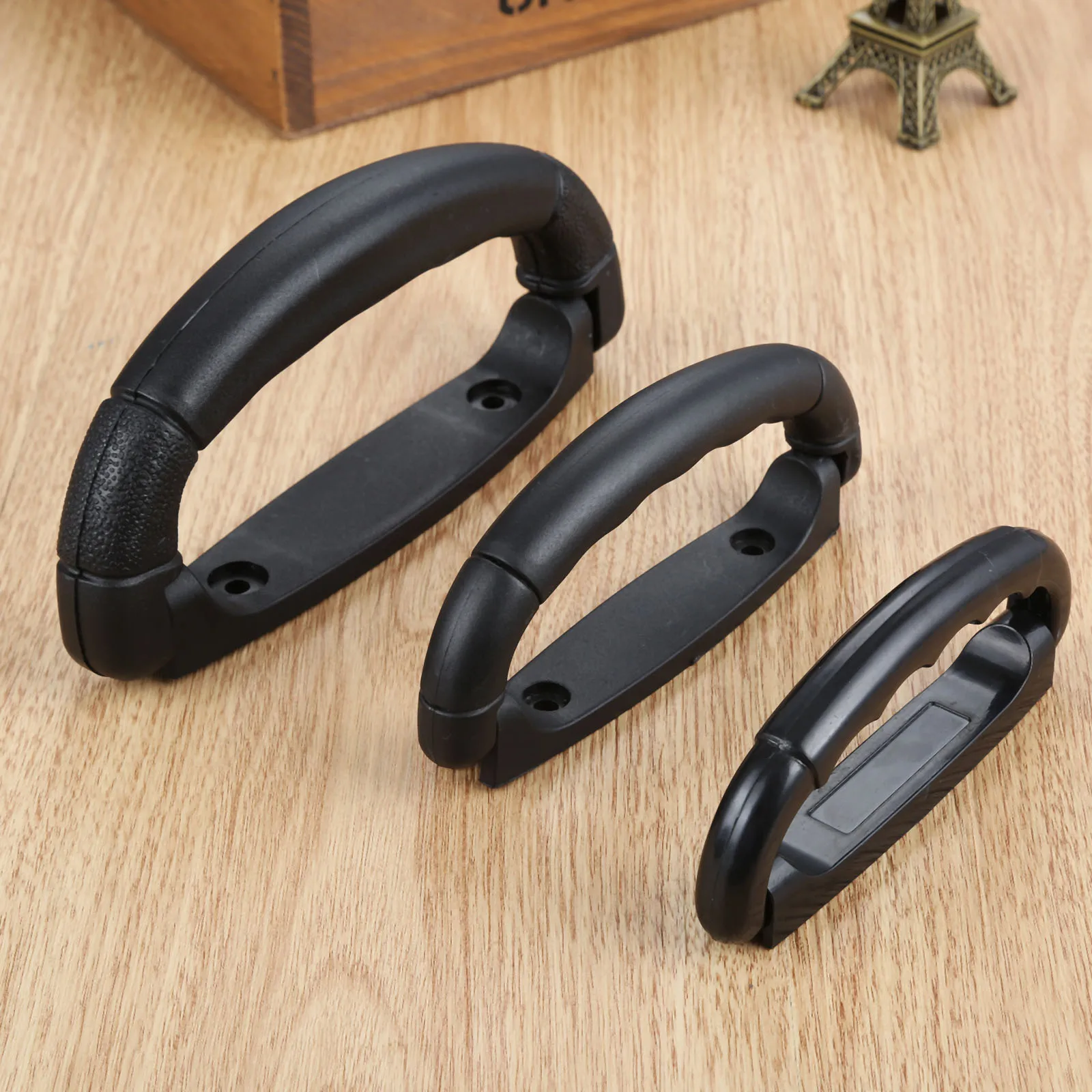 1pc Black Plastic Luggage Handle Suitcase Strap Pull Air Case Carrying Flight Bag Grip Antislip Knob Replacement 108/125/160mm