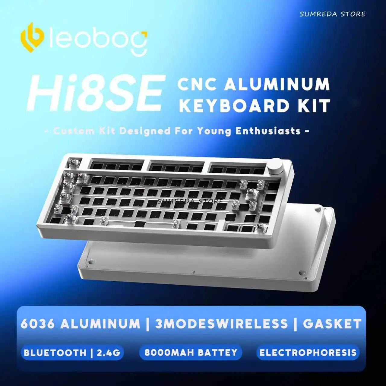 LEOBOG Hi8SE Hi75 Hi8 Wireless Custom Gaming Aluminum Mechanical Keyboard Kit 80% Bluetooth Wired RGB Hotswap Gamer Keyboard