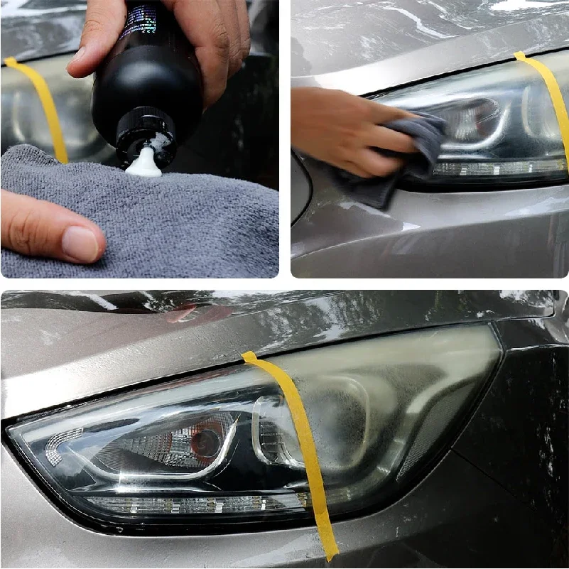 Car Headlight Restoration Polishing Kits AIVC Headlamp Scratch Remover Repair Cleaning Paste Remove Oxidation Kit Best Effect