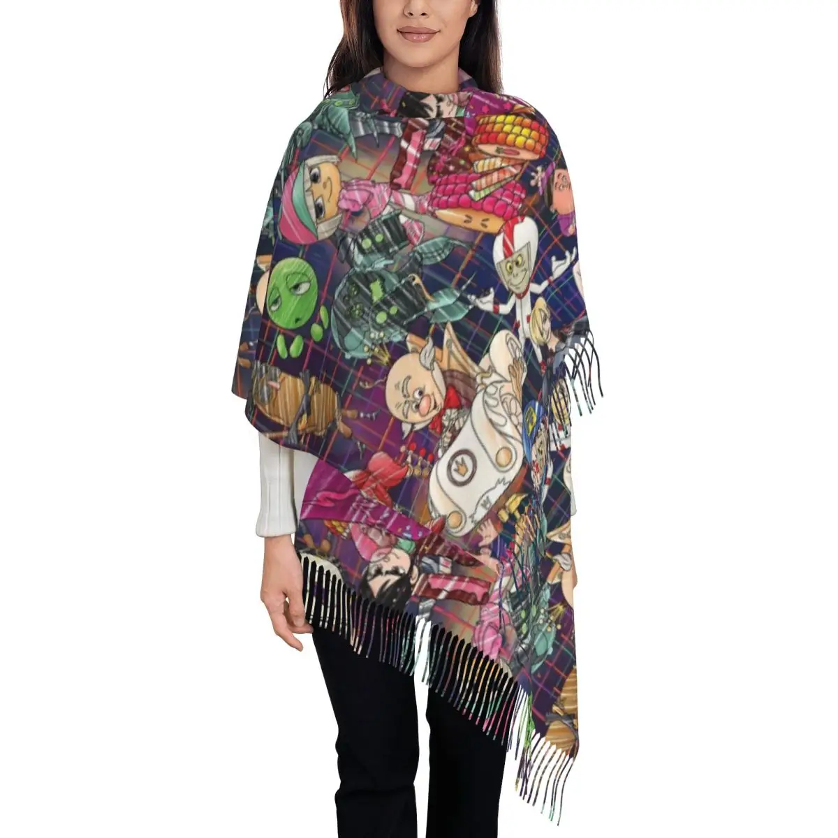

Wreck It Ralph Scarf for Women Fall Winter Pashmina Shawl Wrap Long Shawl Scarf Daily Wear