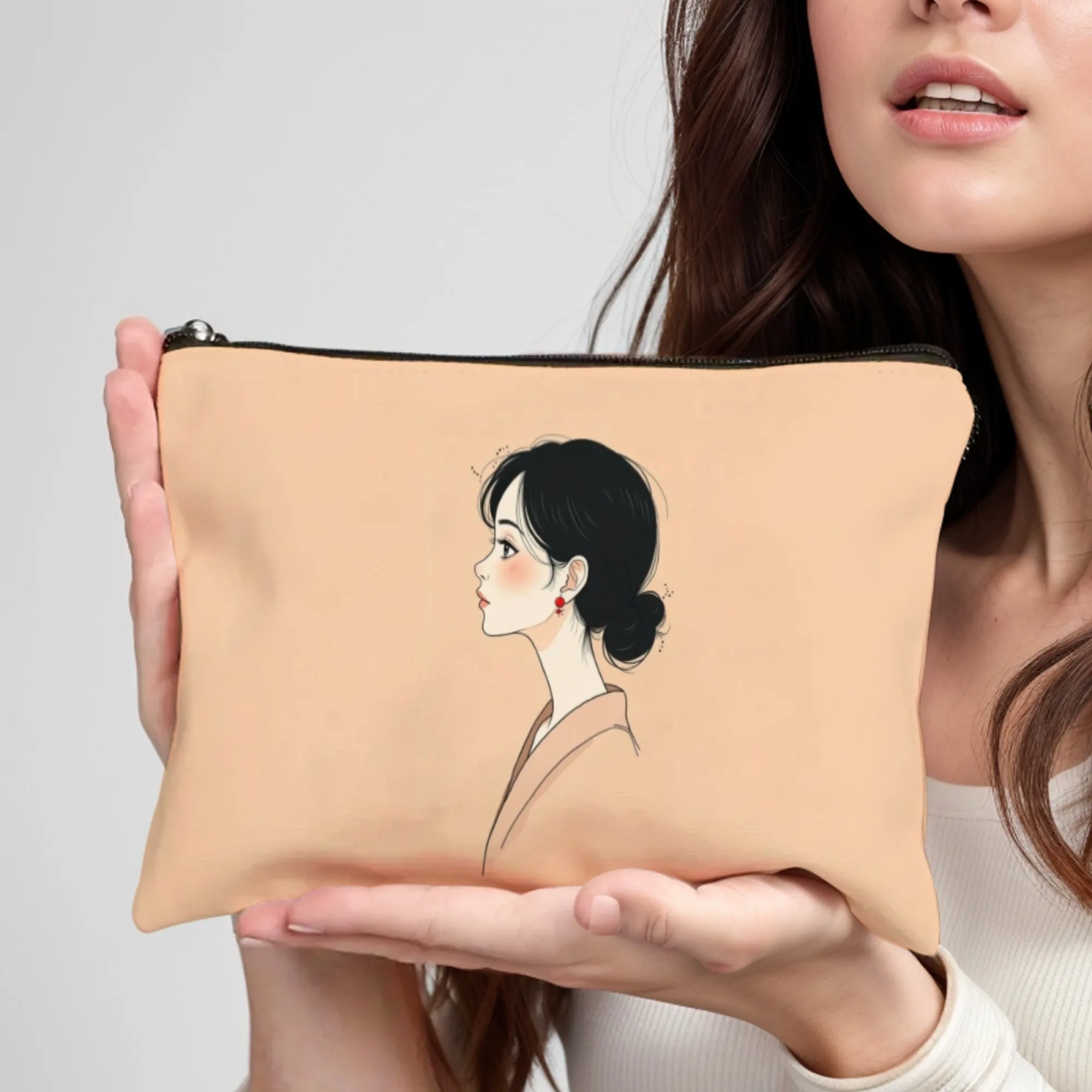 حقيبة مكياج أنيقة وبسيطة للفتيات بسحاب، سعة كبيرة، منظم مستحضرات التجميل، حقيبة أدوات الزينة للسفر للنساء والفتيات #1