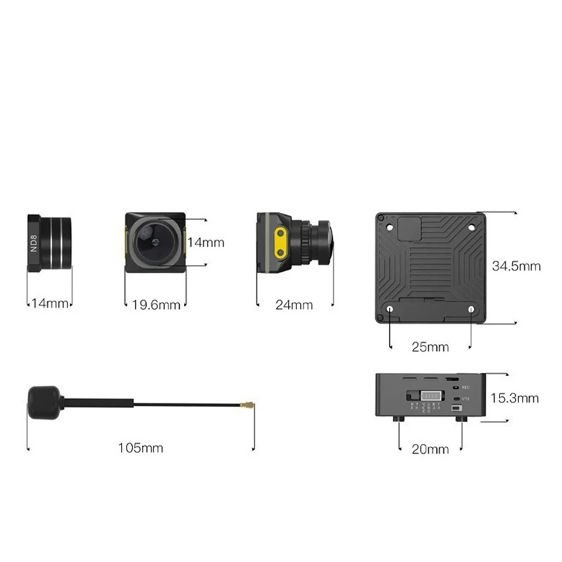 For Walksnail Moonlight Kit HD 4K Night Vision Built-In Gyroscope For Digital Mapping Fpv Traverser