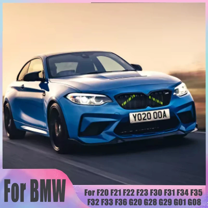 Front Kidney Grille Cover Frame Trim Strips For BMW F20 F21 F22 F23 F30 F31 F32 F33 F44 F45 1 2 3 4 Series M Sport Style Sticker