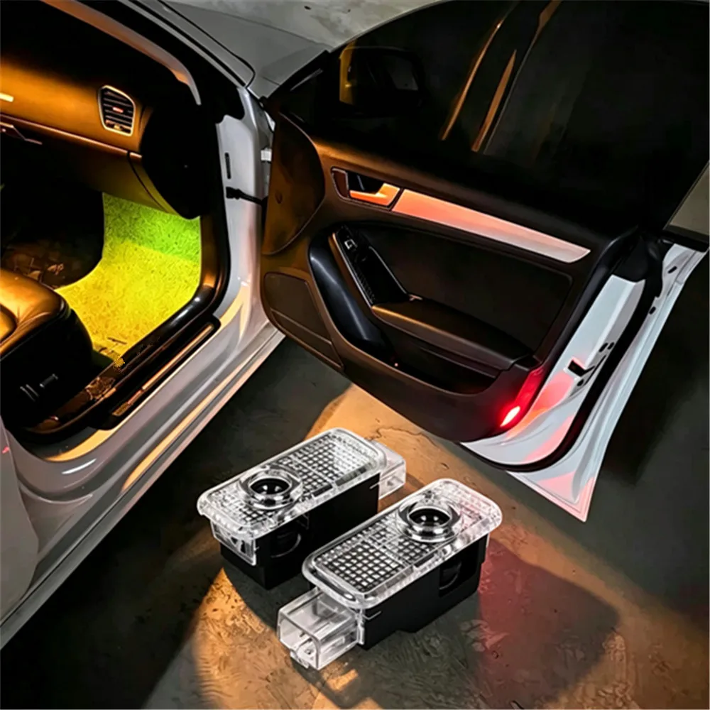 LED Car Door Welcome Ghost Shadow Light Accessories For AUDI TT Q3 Q5 Q7 Q8 A6 C6 C7 C8 A1 A3 8P 8L 8Y A4 B5 B6 B7 B8 A5 A7 A8