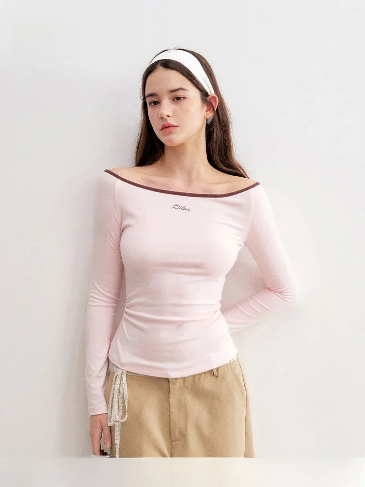 

Женская футболка Lii.Liilou Ballet Core с длинным рукавом, вышивкой, на одно плечо, с цветовыми блоками, облегающая, из смесового хлопка Ciwalk