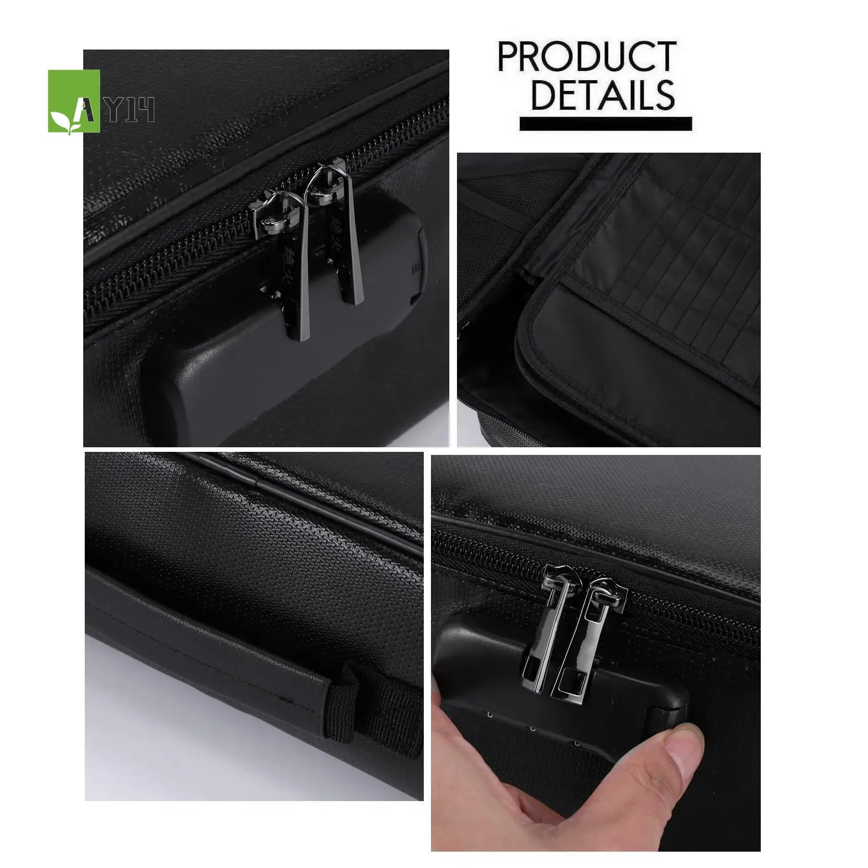 

AY14-огнестойкая сумка с замком для хранения документов, кошелек для переноски, многослойное портативное хранилище документов, подходит для важных документов