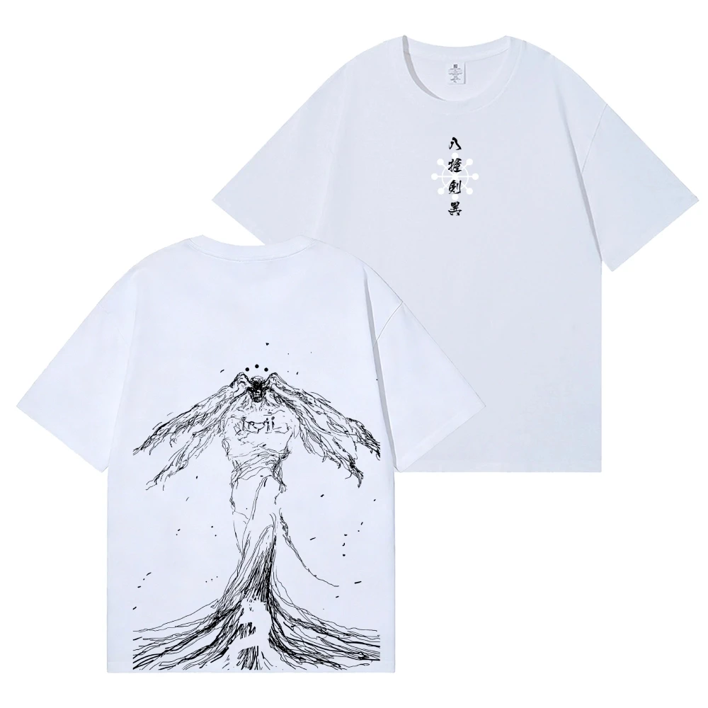 New 2026 Makora Jujutsu Kaisen Back Art Cotton Tee High-quality Streetwear T-shirts Suitable for Both Men Women Summer