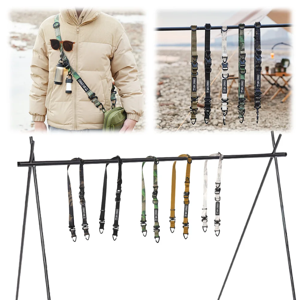 

Outdoor Camping Molle Sling Shoulder Strap with Hanging Ring Multifunction Crossbody Bag Strap Adjustable Crossbody Strap