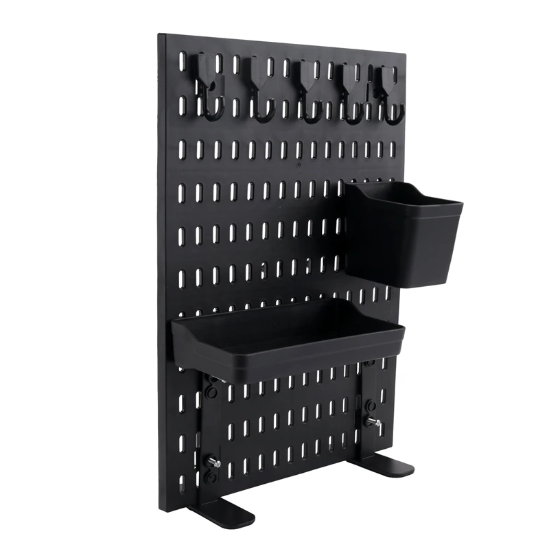 Clip-On Desk Organizer With Pegboards, Clip-On Desktop Storage Rack,Small Desk Extension Shelving Unit For Office Home