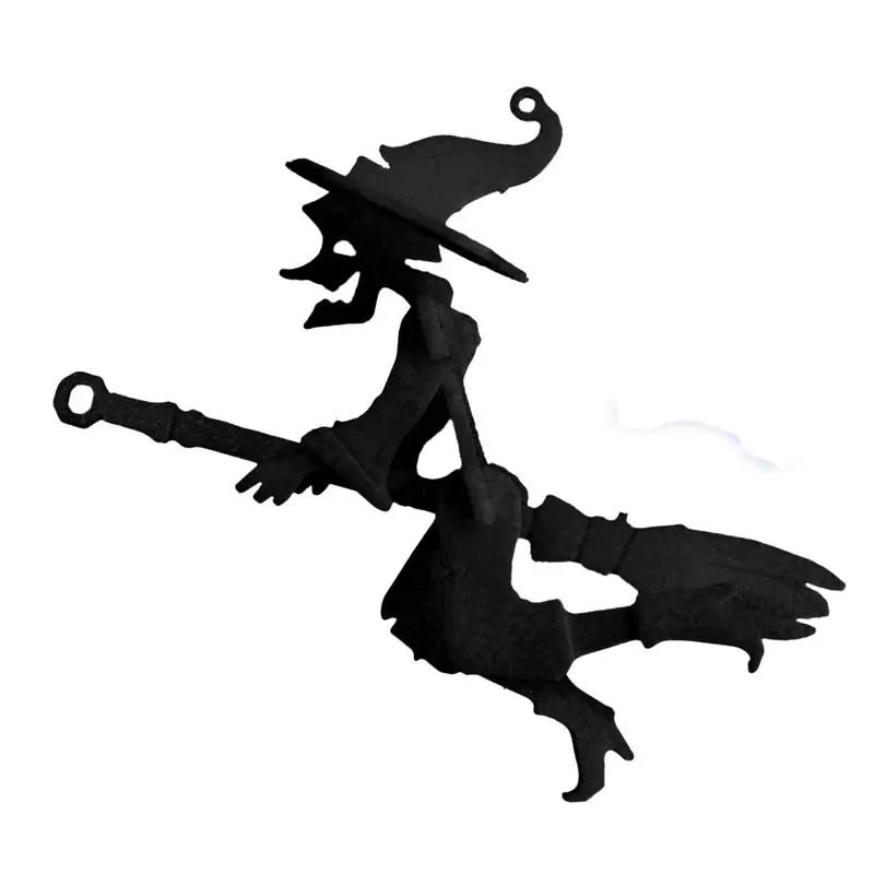 

Desktop Decorative Assembled Witch 3D Printing Halloween Assembly Bricks Toy Horror Festival Flying Witch Desktop Ornament