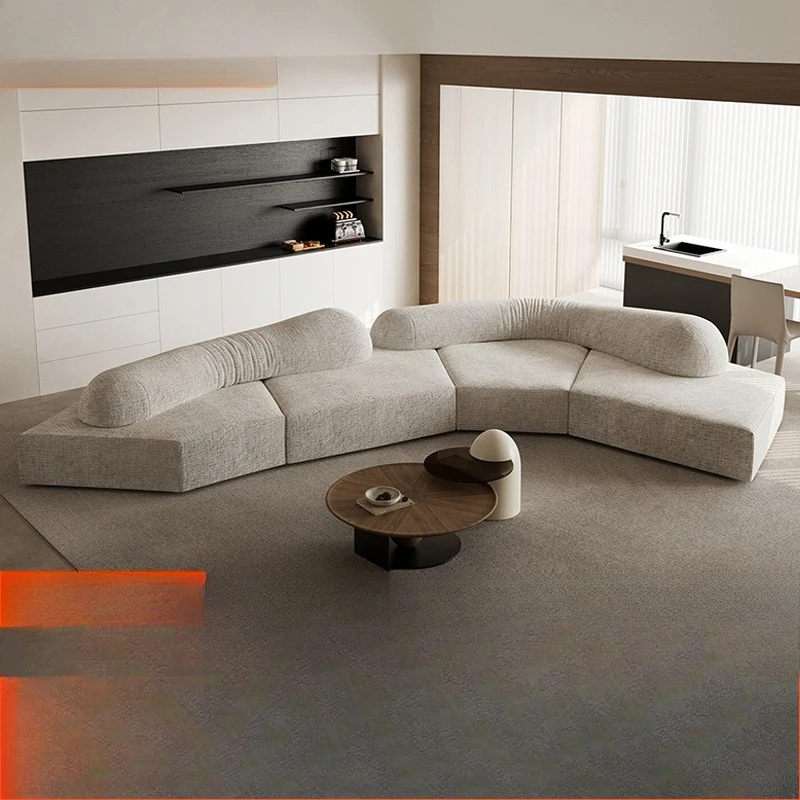High-end rock sofa art designer Italian minimalist rock sofa villa large flat module combination sofa